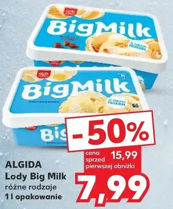 Kaufland ALGIDA Lody Big Milk 1l oferta