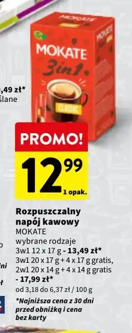 Intermarche Rozpuszczalny napój kawowy MOKATE oferta