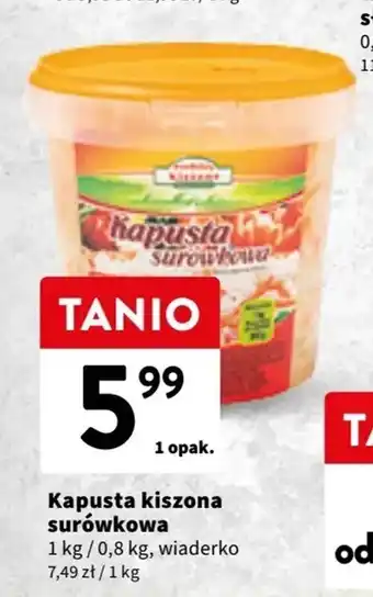 Intermarche Kapusta kiszona surówka 1kg oferta