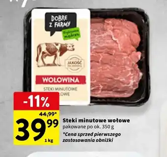 Intermarche Stek minutowe wołowe 1kg oferta