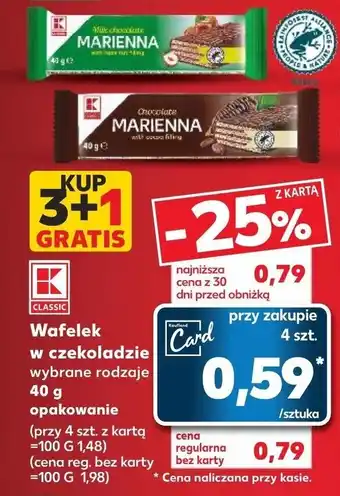 Kaufland Wafelek w czekoladzie 40g oferta