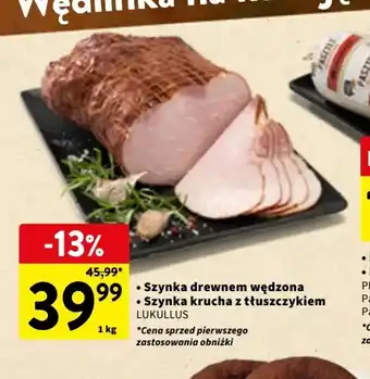 Intermarche Szynka krucha z tłuszczykiem LUKULLUS 1kg oferta