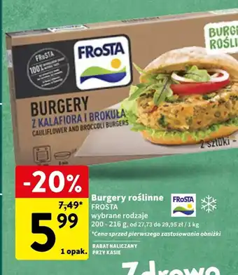 Intermarche Burgery roślinne FROSTA 200-216g oferta