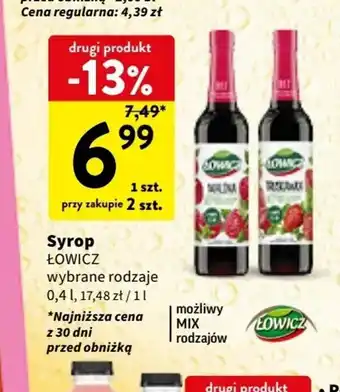 Intermarche Syrop ŁOWICZ 0,4l oferta