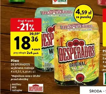 Intermarche Piwo DESPERADOS 4 x 0,5l oferta