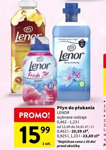 Intermarche Płyn do płukania LENOR 1,23l oferta