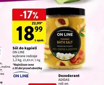 Intermarche Sól do kąpieli ON LINE 1,2kg oferta