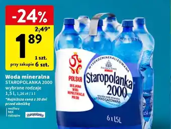 Intermarche Woda mineralna STAROPOLANKA 1,5l oferta