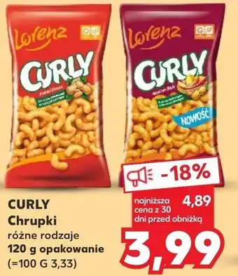 Kaufland CURLY Chrupki 120 g oferta