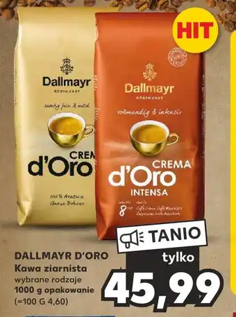 Kaufland DALLMAYR D'ORO Kawa ziarnista 1000 g oferta