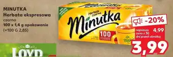 Kaufland MINUTKA Herbata ekspresowa 100x1,4g oferta