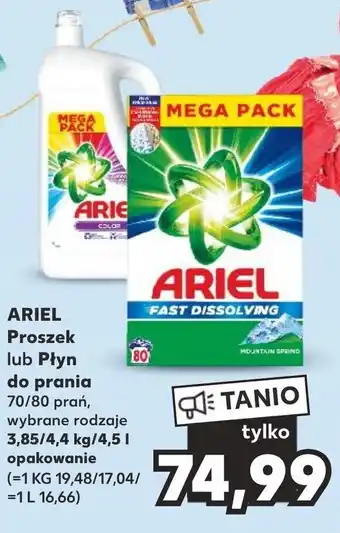 Kaufland ARIEL Proszek lub Płyn do prania 3,85/4,4kg/4,5l oferta