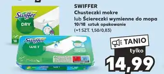 Kaufland SWIFFER Chusteczki mokre lub Ściereczki wymienne do mopa 10/18 sztuk oferta