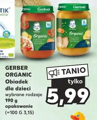 Kaufland GERBER ORGANIC Obiadek dla dzieci 190 g oferta