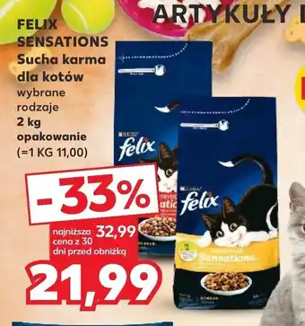 Kaufland FELIX SENSATIONS Sucha karma dla kotów 2kg oferta