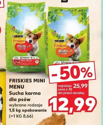 Kaufland FRISKIES MINI MENU Sucha karma dla psów 1,5kg oferta
