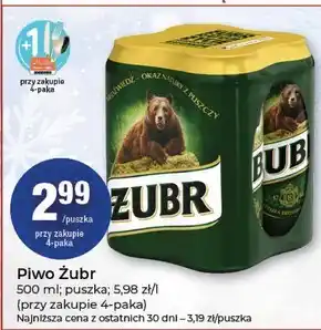 Stokrotka Express Żubr piwo jasne 2 l (4 x 0,5 l) oferta