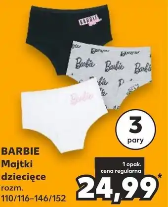 Kaufland BARBIE Majtki dziecięce 3 pary oferta