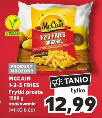 Kaufland MCCAIN 1 2 3 FRIES Frytki proste 1500 g oferta