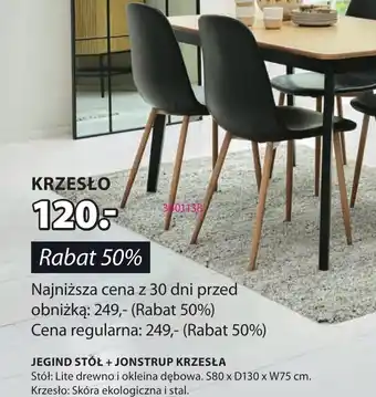 JYSK JEGIND STÓŁ + JONSTRUP KRZESŁA oferta
