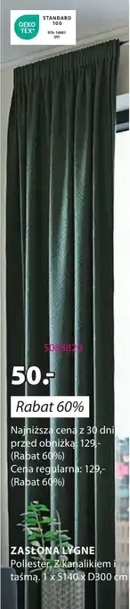 JYSK ZASŁONA LYGNE 1 x 140 x 300 cm oferta