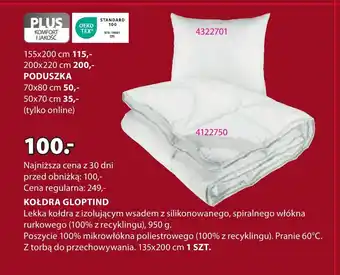 JYSK KOŁDRA GLOPTIND 135 x 200cm oferta