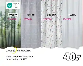JYSK ZASŁONA PRYSZNICOWA oferta