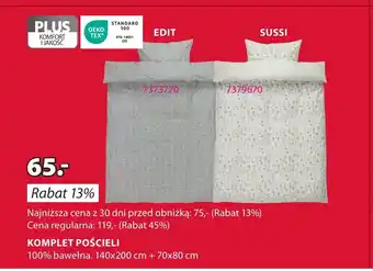 JYSK KOMPLET POŚCIELI 140 x 200cm oferta