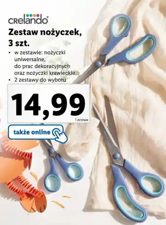 Lidl Crelando Zestaw nożyczek 3szt. oferta