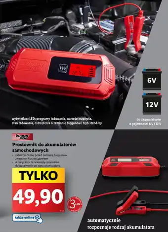 Lidl ULTIMATE SPEED Prostownik do akumulatorów samochodowych oferta
