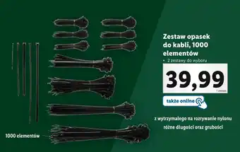 Lidl PARKSIDE Zestaw opasek do kabli 1000 elementów oferta