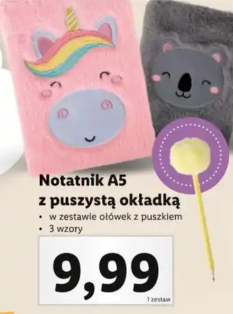 Lidl Notatnik A5 z puszystą okładką oferta