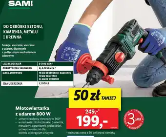 Lidl Młotowiertarka z udarem 800W oferta