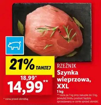 Lidl RZEŹNIK Szynka wieprzowa 1 kg oferta