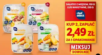 Lidl chef select SAŁATKI Z MIĘSEM 150 G LUB WARZYWNE 250 G oferta