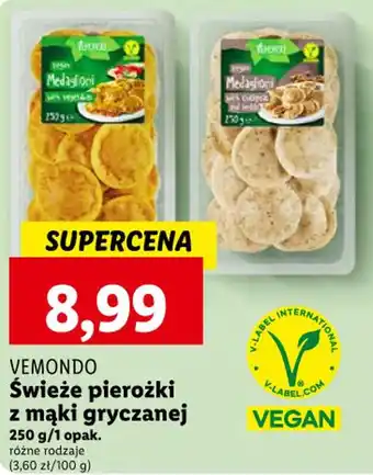 Lidl VEMONDO Świeże pierożki z mąki gryczanej 250g oferta