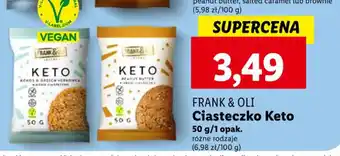 Lidl FRANK & OLI Ciasteczko Keto 50g oferta