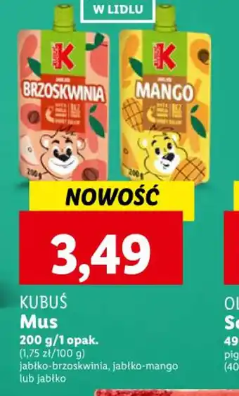 Lidl KUBUŚ Mus 200g oferta