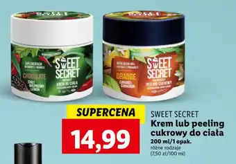 Lidl SWEET SECRET Krem lub peeling cukrowy do ciała 200 ml oferta