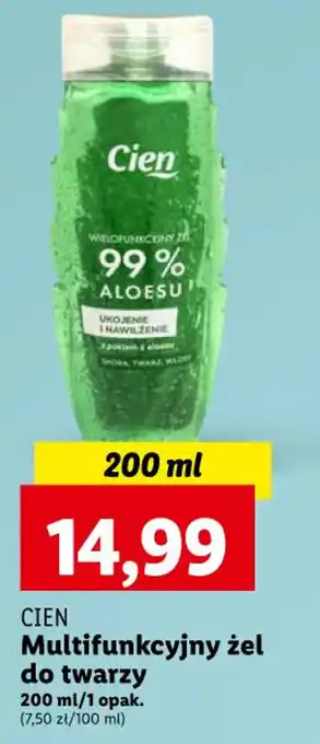 Lidl CIEN Multifunkcyjny żel do twarzy 200 ml oferta