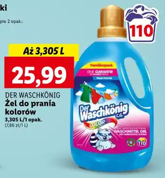 Lidl DER WASCHKÖNIG Żel do prania kolorów 3,305 L oferta