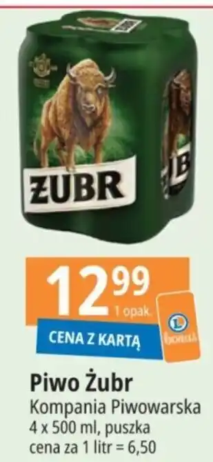 E.Leclerc Piwo Żubr 4 x 500 ml oferta
