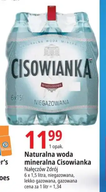 Naturalna woda mineralna Cisowianka 6 x 1,5 l