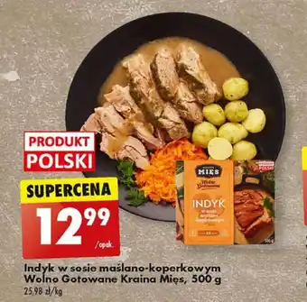 Biedronka Indyk w sosie maślano koperkowym Wolno Gotowane Kraina Mięs 500 g oferta