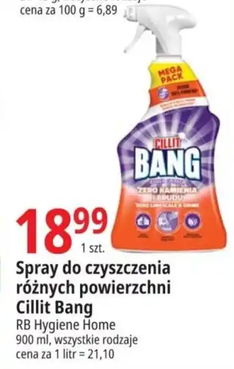 E.Leclerc Spray do czyszczenia różnych powierzchni Cillit Bang 900 ml oferta