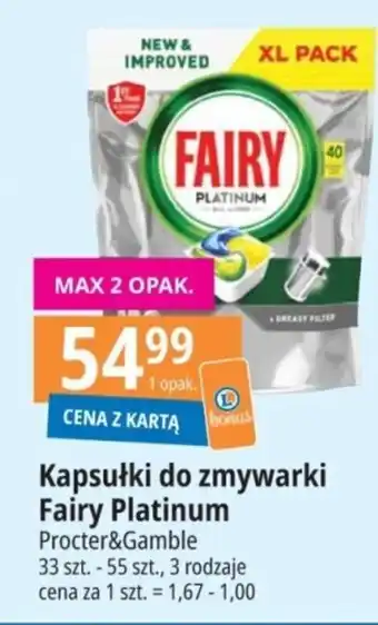 E.Leclerc Kapsułki do zmywarki Fairy Platinum oferta