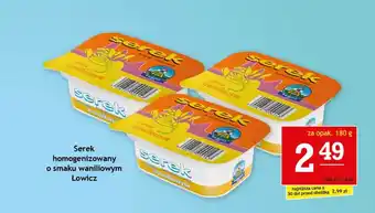 Gram Market Serek homogenizowany o smaku waniliowym Łowicz 180 g oferta