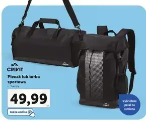 Lidl Torba sportowa crivit oferta