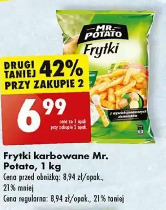 Biedronka Frytki karbowane Mr. Potato, 1 kg oferta