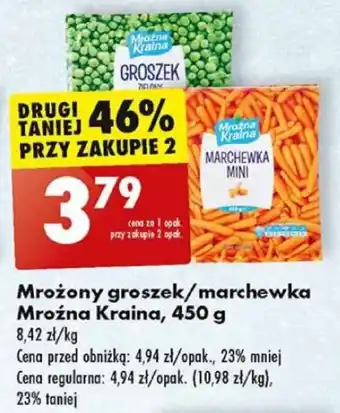 Biedronka Mrożony groszek/marchewka Mroźna Kraina, 450 g oferta